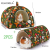 KEMOREL 2PCS Guinea Pig Hideout Soft Guinea Pig Bed and Washable Guinea Pig Tunnel Guinea Pig Accessories for Hamster Rabbit - Image 4