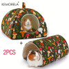 KEMOREL 2PCS Guinea Pig Hideout Soft Guinea Pig Bed and Washable Guinea Pig Tunnel Guinea Pig Accessories for Hamster Rabbit - Image 2