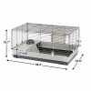 Krolik Rabbit Cage | 39.4L X 23.6W X 19.7H Inches | Gray & Black - Image 6