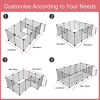 48" L X 24" W X 16" H 12 Panels Small Animal Playpen with Waterproof Mat, C&C Cage for Guinea Pigs,Puppy Play Pen - Image 6