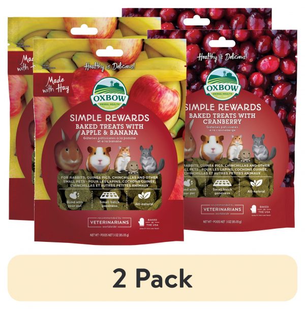 (2 Pack)  Simple Rewards Apple Banana Treats 3Oz.