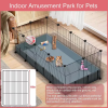 48" L X 24" W X 16" H 12 Panels Small Animal Playpen with Waterproof Mat, C&C Cage for Guinea Pigs,Puppy Play Pen - Image 3