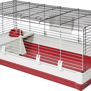 Deluxe Rabbit & Guinea Pig Cage, X-Large, White & Red
