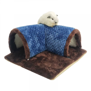 Warm Guinea Pig Hideout Tunnel Bed, Soft Removable Guinea Pig Tunnels and Tubes for Cage, Guinea Pig Hides Fleece for Rat, Sturd