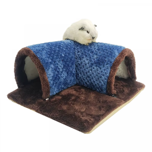 Warm Guinea Pig Hideout Tunnel Bed, Soft Removable Guinea Pig Tunnels and Tubes for Cage, Guinea Pig Hides Fleece for Rat, Sturd