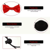 2Pcs/Set Guinea Pig Hat and Bowtie Hamster Costume Outfit Rats Chinchilla Cap Hedgehog Hat Small Pet Items Accessories - Image 4