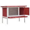 vidaXL Rabbit Hutch Bunny Cage with Pull Out Tray Enclosure Solid Pine Wood - Image 2