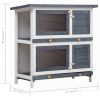 vidaXL Rabbit Hutch Bunny Cage Pet House for Small Animals Solid Pine Wood - Image 5