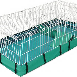Guinea Habitat plus Cage, Includes Divider Panel and Hinged Top, Washable PVC Canvas Bottom, Expandable Small Animal Cage for Guinea Pigs, 171GHP