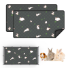 2 Pack Washable Guinea Pig Cage Liners for Midwest and C&C Cages, 24”X 36” Reusable Leakproof and Anti-Slip Guinea Pig Pee Pads, Fleece Liners for Hamster Rabbit - Image 11