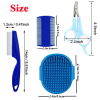 Rabbit Grooming Kit Tear Stain Remover Cleaning Combs Pet Nail Clipper Double-Sided Shampoo Bath Brush for Guinea Pig Bunny - Image 3