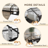 Small Animal Cage with Foldable Run Area, Rolling Bunny Cage, Guinea Pig Cage with Water Bottle, Water Bowl, and Ramps, 46.5" - Image 6