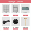 48" L X 24" W X 16" H 12 Panels Small Animal Playpen with Waterproof Mat, C&C Cage for Guinea Pigs,Puppy Play Pen - Image 2