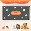 Guinea Pig Cage Liners Washable (2 Pack) - 47X24 Inch Waterproof & Absorbent Pee Pads | Reusable Fleece Bedding with Non-Slip Backing | Odor Control for Midwest & C&C Cages, Rabbits - Image 2