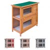 vidaXL Rabbit Hutch Bunny Cage Pet House for Small Animals Solid Pine Wood - Image 8