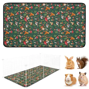 Guinea Hamster Cage Mat, Pee Pad, Washable Small Pet Bedding, Waterproof Super Absorbent , Non-Slip Mat for Small Animals