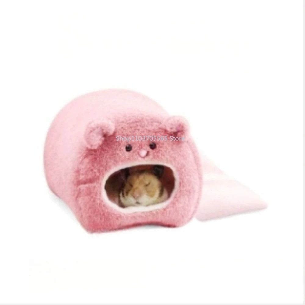 Cute Hamster Nest Winter Warm Velvet Small Pet Cage Sleep Nest Bed for Guinea Pigs Hedgehog Squirrel Cage Accessories - Image 6