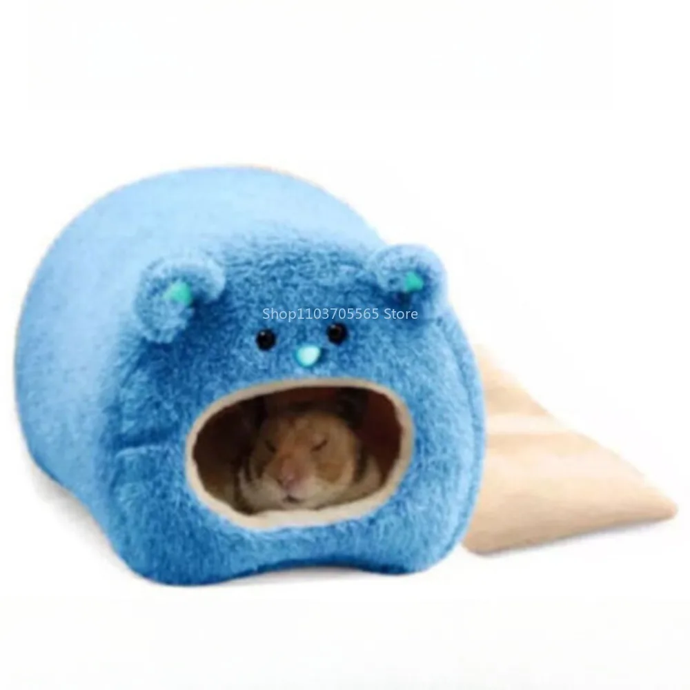 Cute Hamster Nest Winter Warm Velvet Small Pet Cage Sleep Nest Bed for Guinea Pigs Hedgehog Squirrel Cage Accessories - Image 4