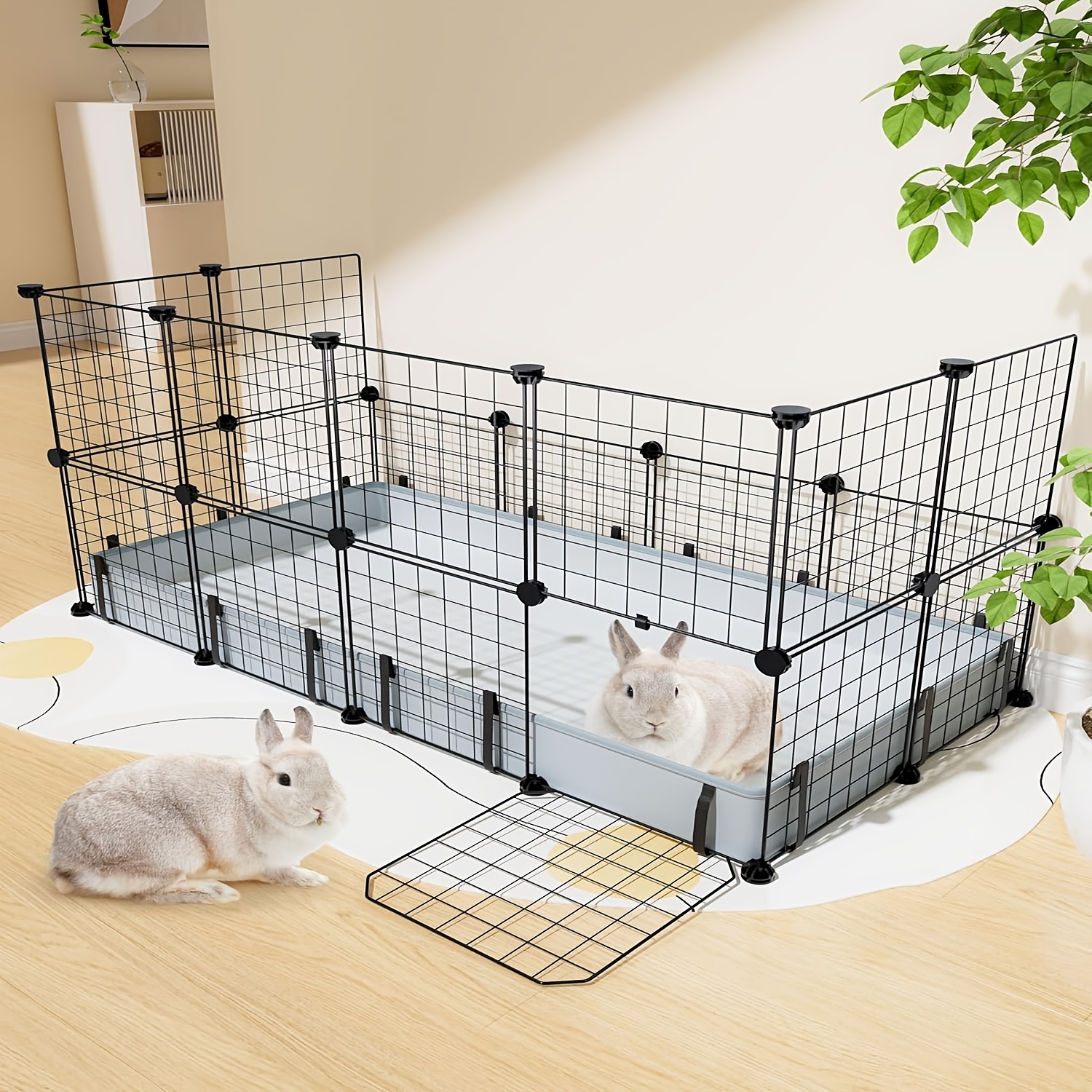 20 Panels Guinea Pigs Cages: BUCATSTATE Small Animal Cage with Waterproof Mat, Metal Hedgehog Cage with Door, C&C Cage for Guinea Pigs, Bunny, Hedgehogs, Chinchillas - Image 7